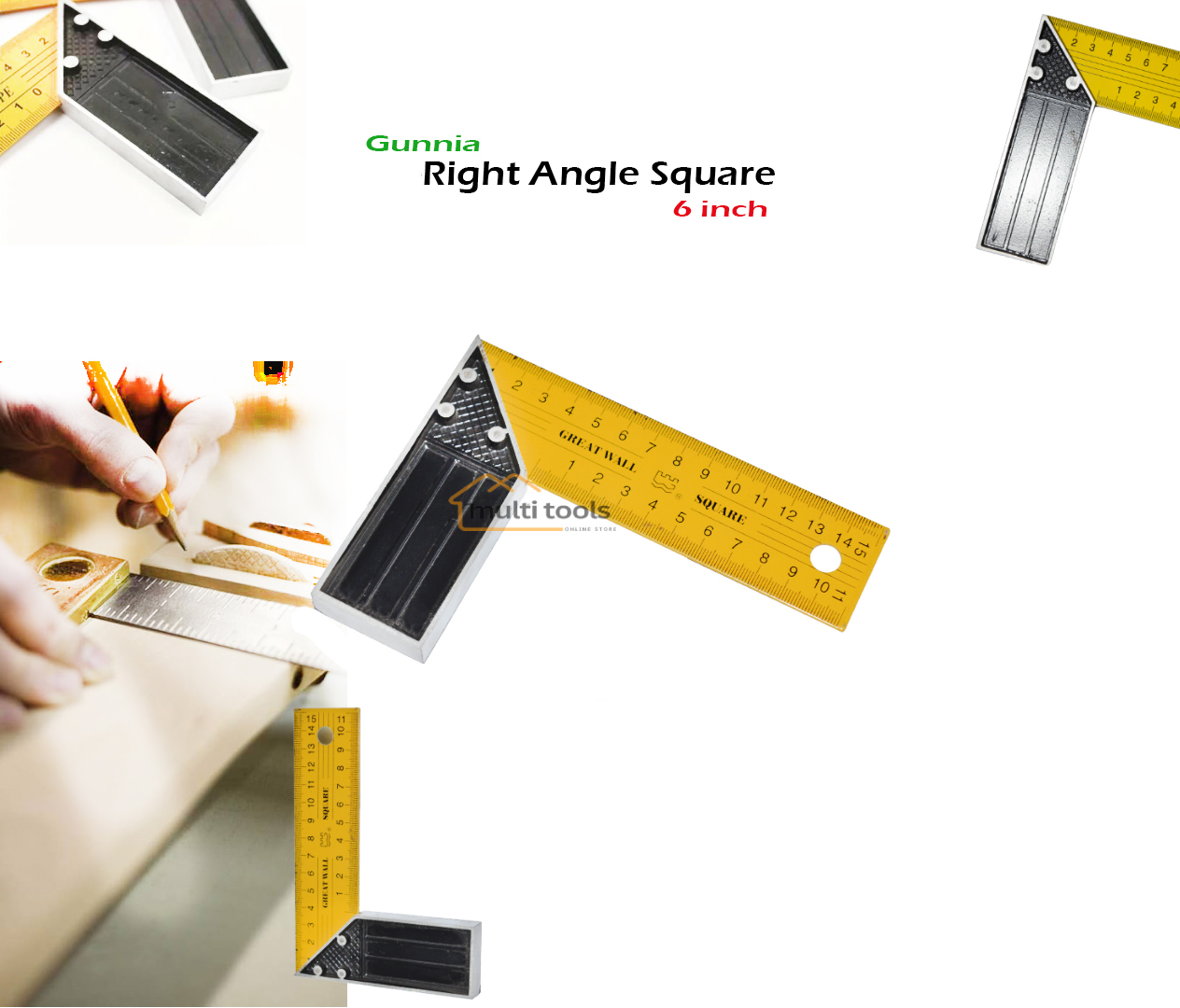  Right Angle Square 6" (Gunnia)